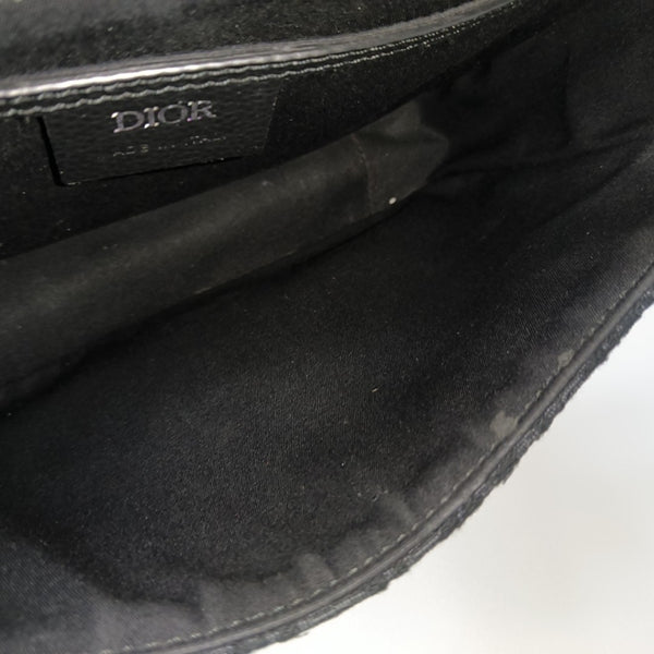 Saddle Small Oblique Canvas Black