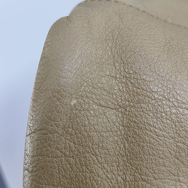 Leather Shoulder Bag Beige