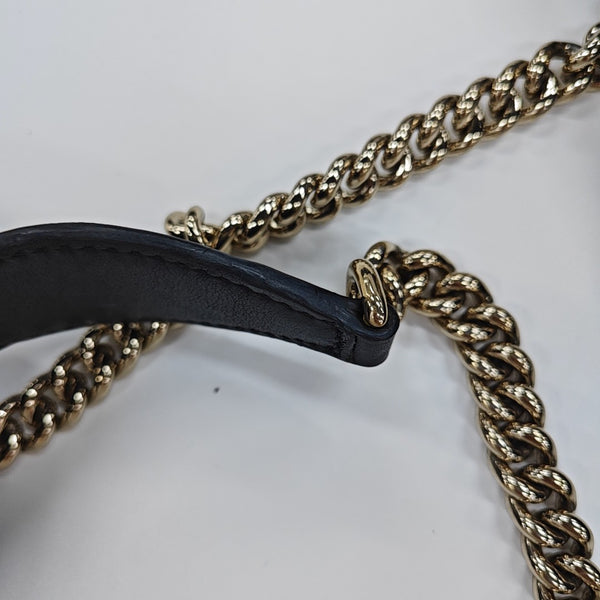 Emily Chain Monogram Calfskin Black