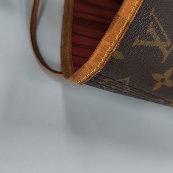 NEVERFULL MM Monogram Coated Canvas Brown