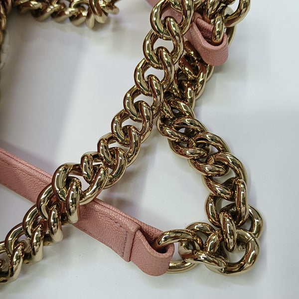 BOY CHANEL Mini Quilted Grained Calfskin Pink
