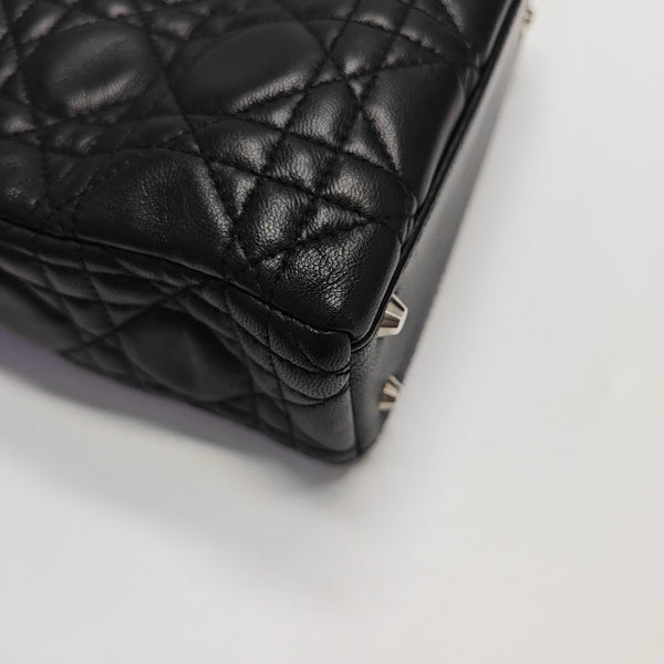 Lady Dior Mini Cannage Lambskin Black