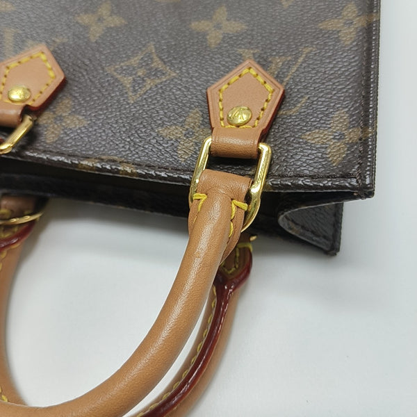 SAC PLAT Mini Monogram Coated Canvas Brown