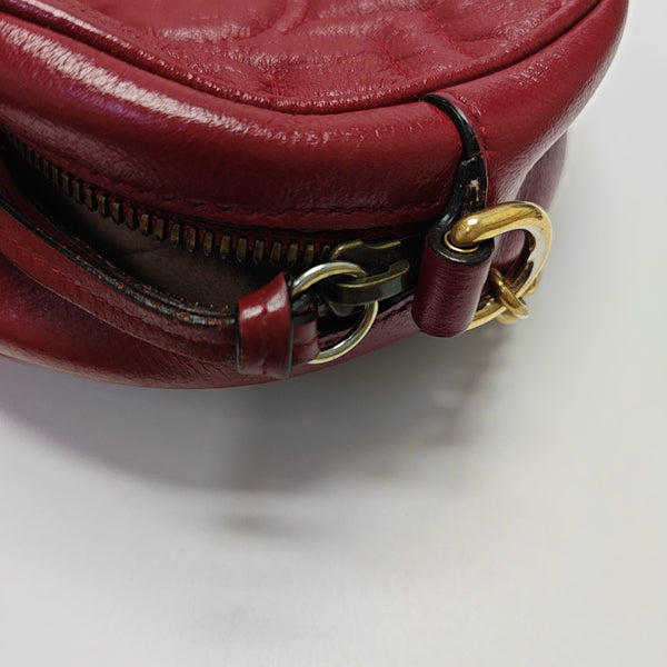 GG Marmont Mini Quilted Calfskin Red