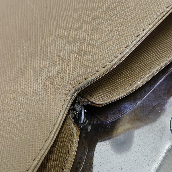 Calfskin Shoulder Bag Beige