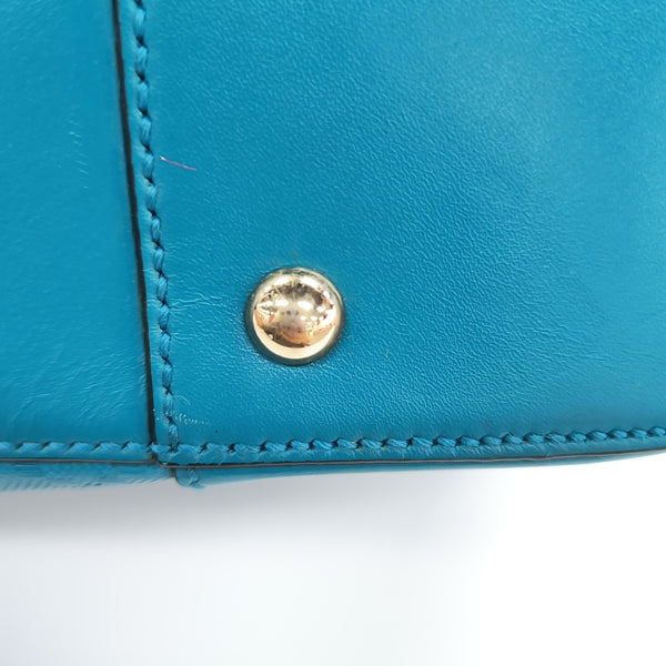 Quilted Calfskin Shoulder Bag Blue