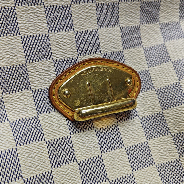 STRESA Damier Azur Coated Canvas White
