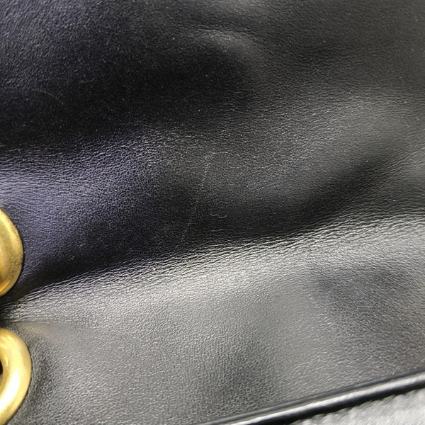GG Marmont Small Quilted Calfskin Black