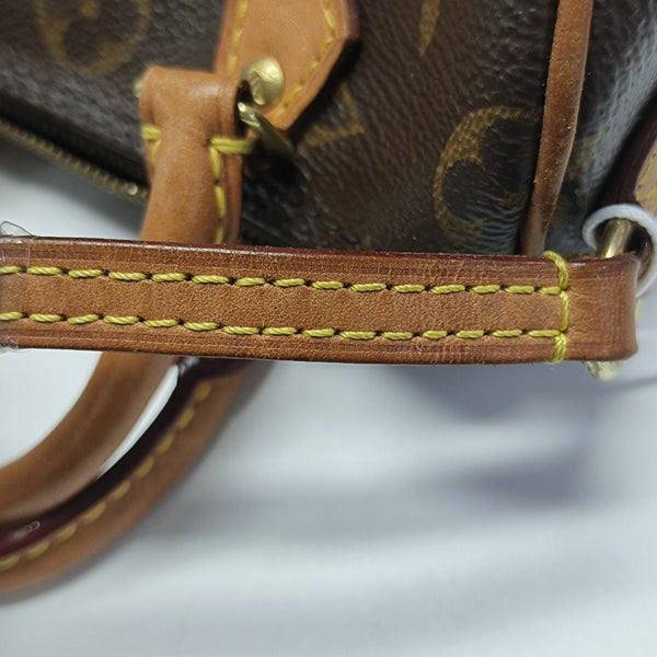 SPEEDY Nano Monogram Coated Canvas Brown