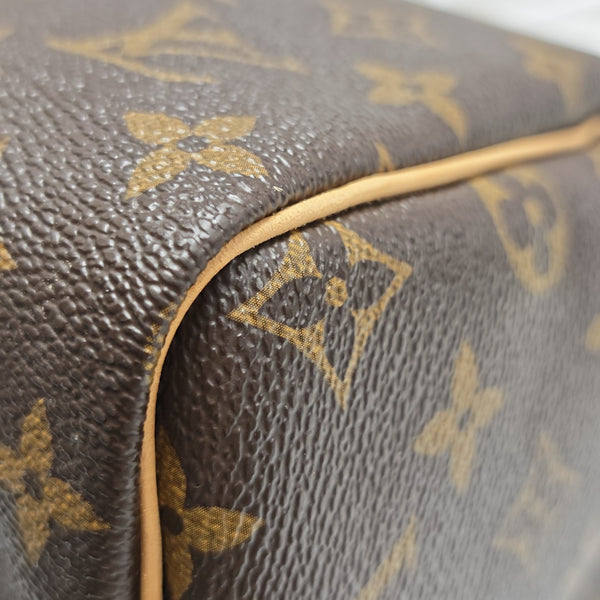 SPEEDY 30 Monogram Coated Canvas Brown
