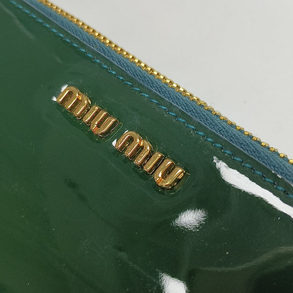 Patent Leather Wallet Green