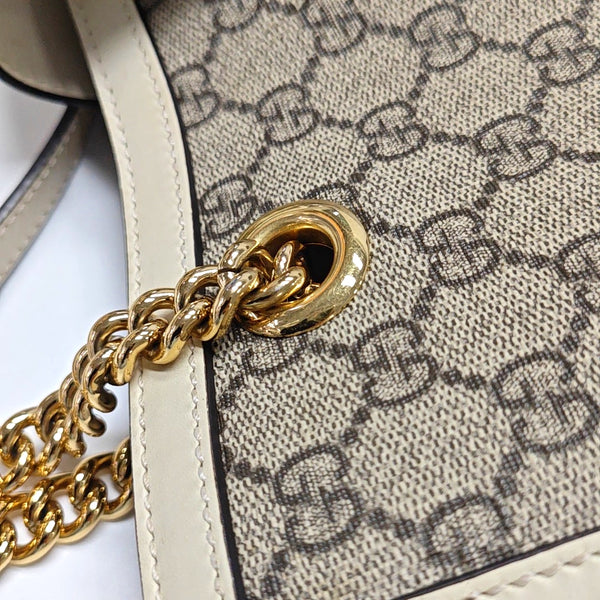 Authenticated pre-owned Padlock Medium Monogram Coated Canvas Beige - Shoulder Bag at Looply