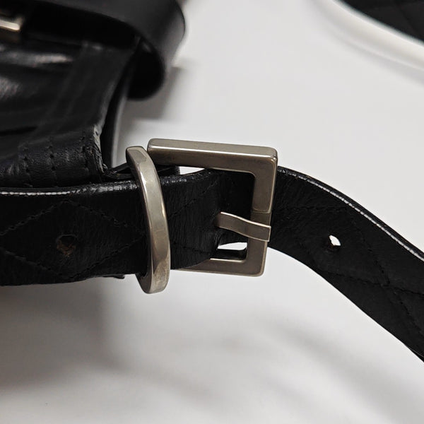 Calfskin Top Handle Bag Black
