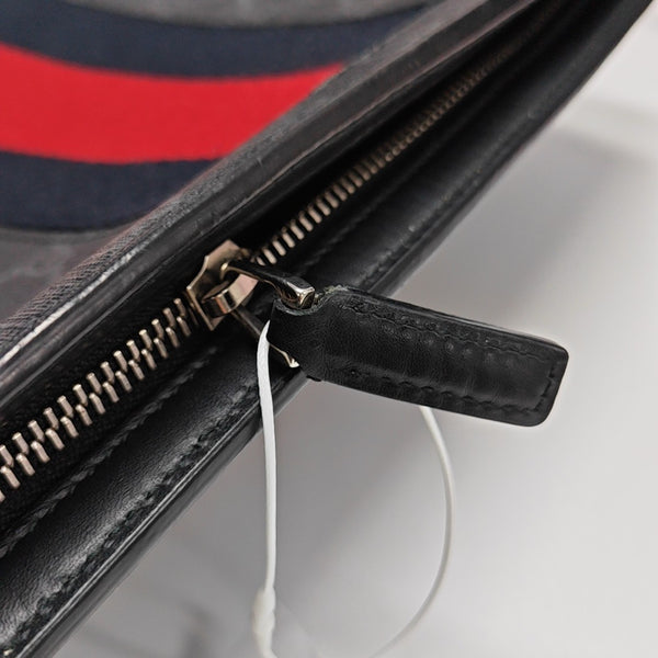 GG Supreme Monogram Coated Canvas Gray