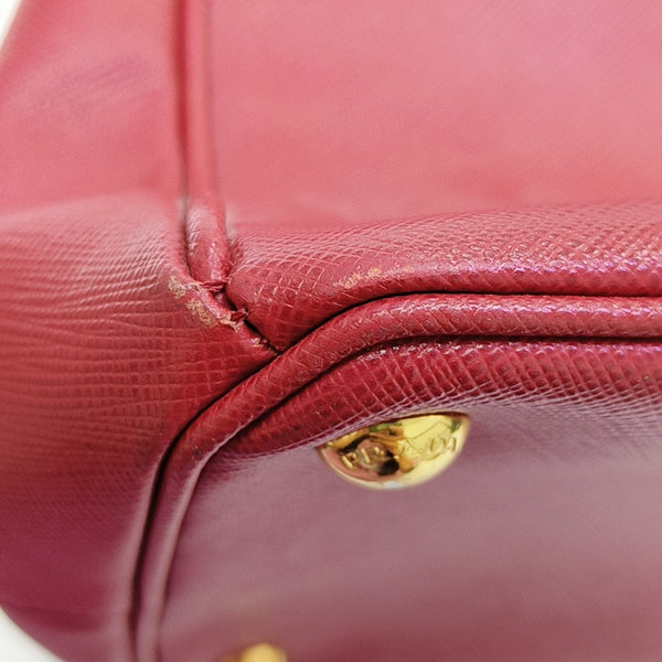 Galleria Large Saffiano Calfskin Red