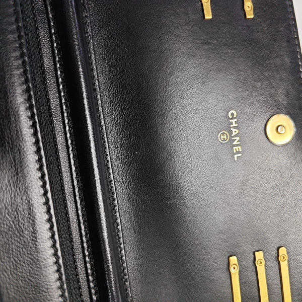WOC Quilted Lambskin Black