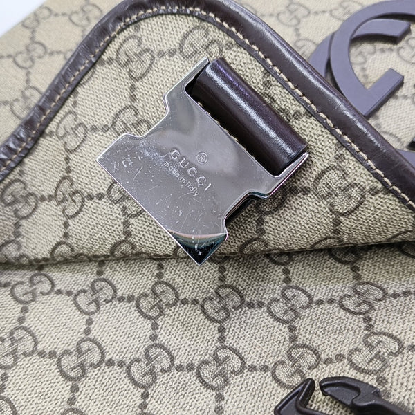 GG Messenger Monogram Coated Canvas Black