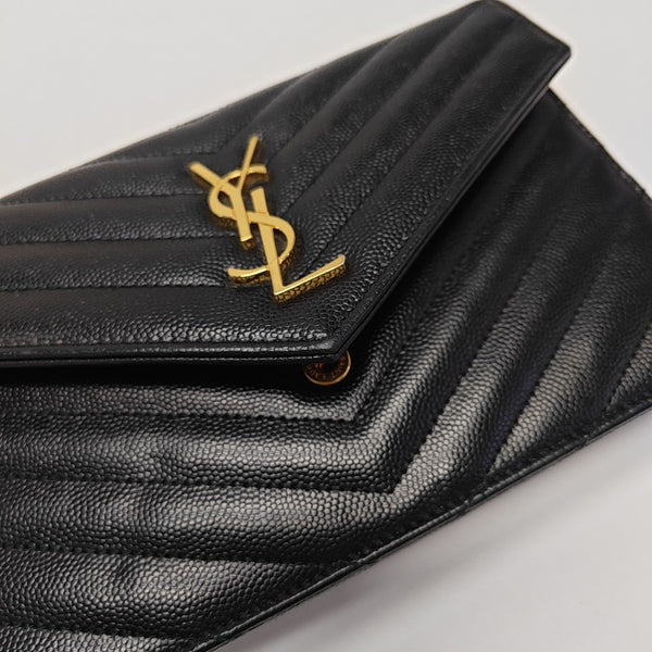 MONOGRAM WOC Chevron Calfskin Black