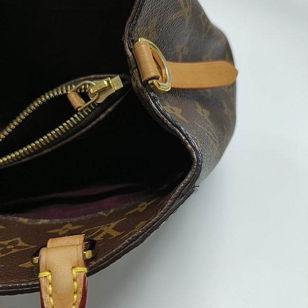 MONTAIGNE MM Monogram Coated Canvas Brown