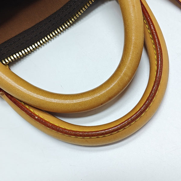 KEEPALL 55 Monogram Coated Canvas Brown