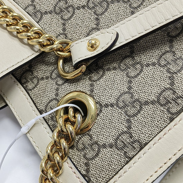 Padlock Small Monogram Coated Canvas Beige