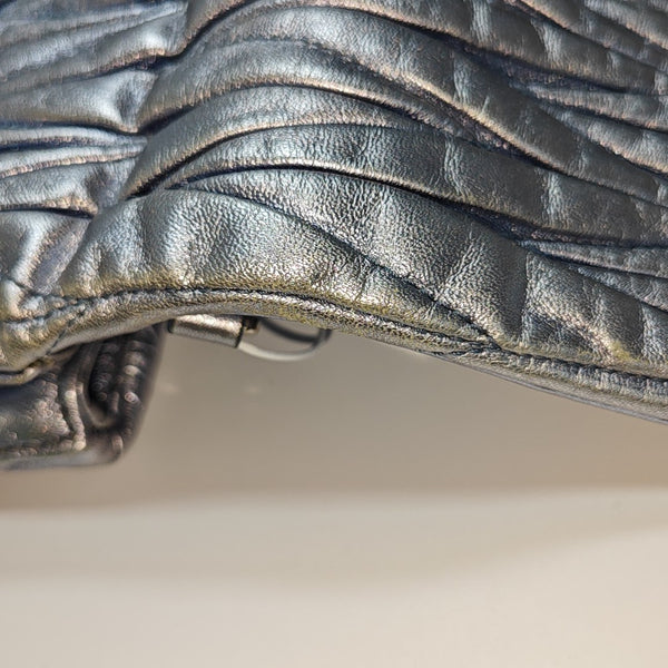 Quilted Lambskin Shoulder Bag Blue