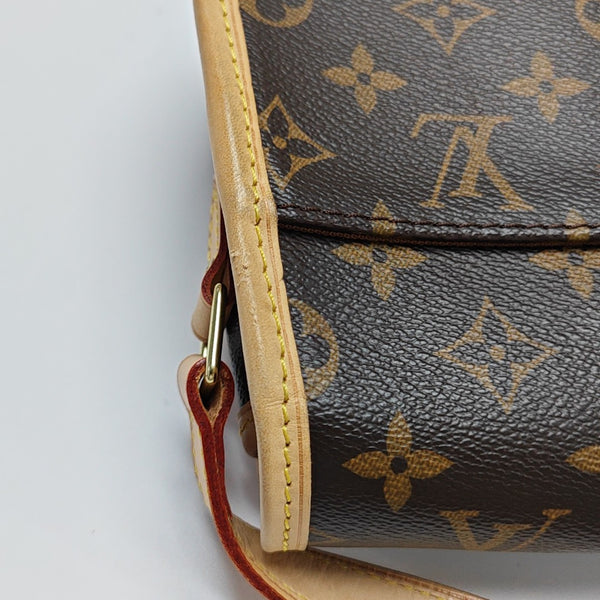 SOLOGNE PM Monogram Coated Canvas Brown