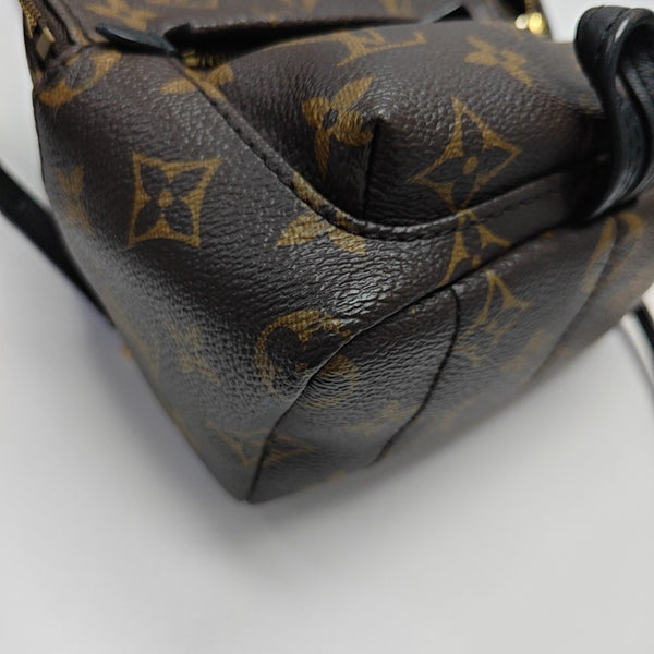 PALM SPRINGS Mini Monogram Coated Canvas Brown