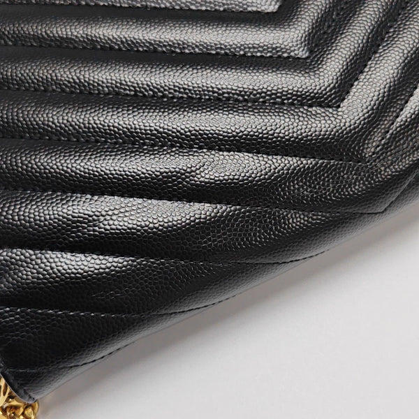 MONOGRAM Medium Chevron Calfskin Black