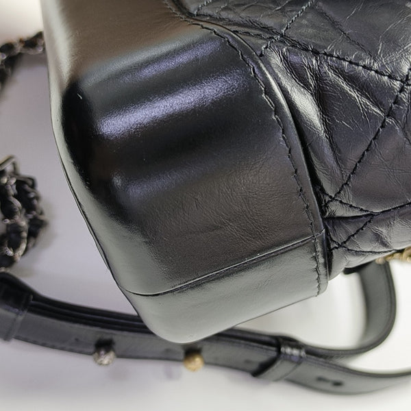 GABRIELLE Small Quilted Calfskin Black