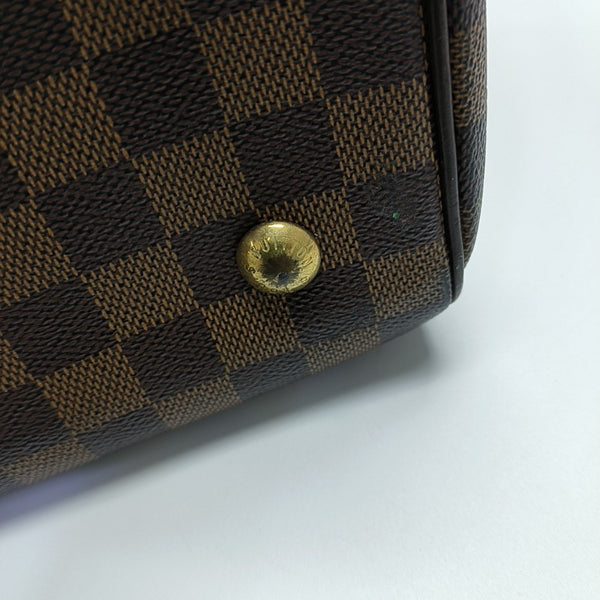 DUOMO Damier Ebene Coated Canvas Brown