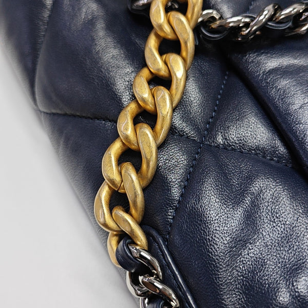 CHANEL 19 Small Quilted Lambskin Blue