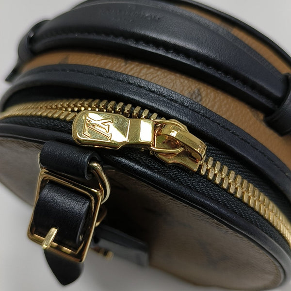 BOITE CHAPEAU Mini Monogram Coated Canvas Brown