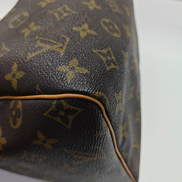SPEEDY 30 Monogram Coated Canvas Brown