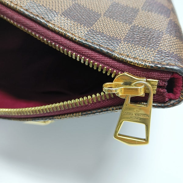 HYDE PARK Damier Ebene Coated Canvas Brown