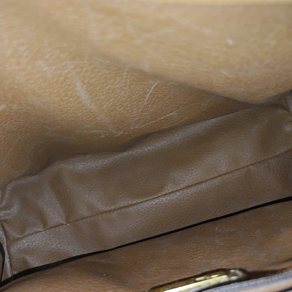 Coated Canvas Shoulder Bag Beige
