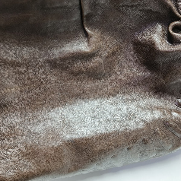Calfskin Shoulder Bag Brown