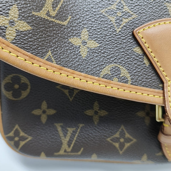 SOLOGNE PM Monogram Coated Canvas Brown