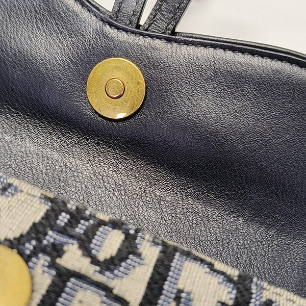 Saddle Mini Oblique Canvas Blue