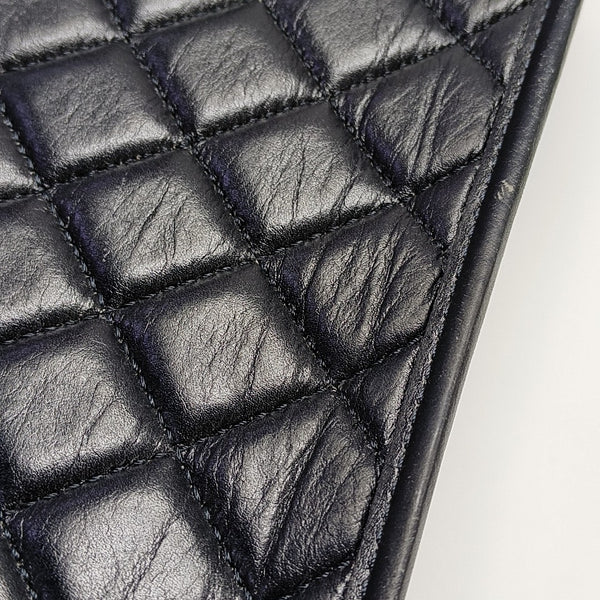 Quilted Calfskin Shoulder Bag Black