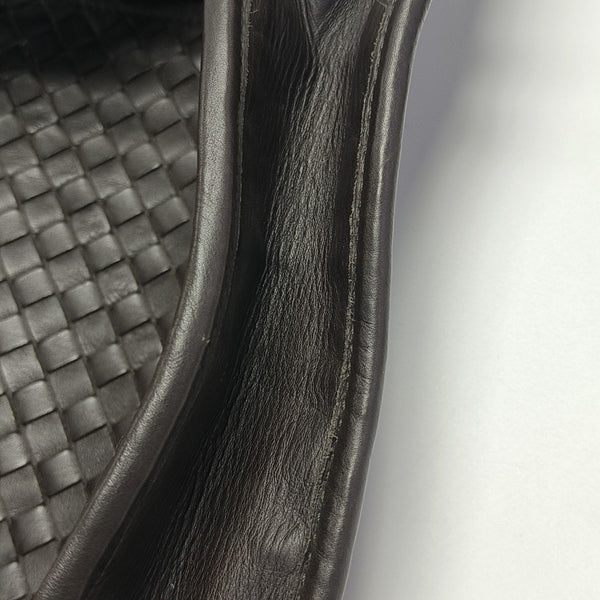 Lambskin Top Handle Bag Brown