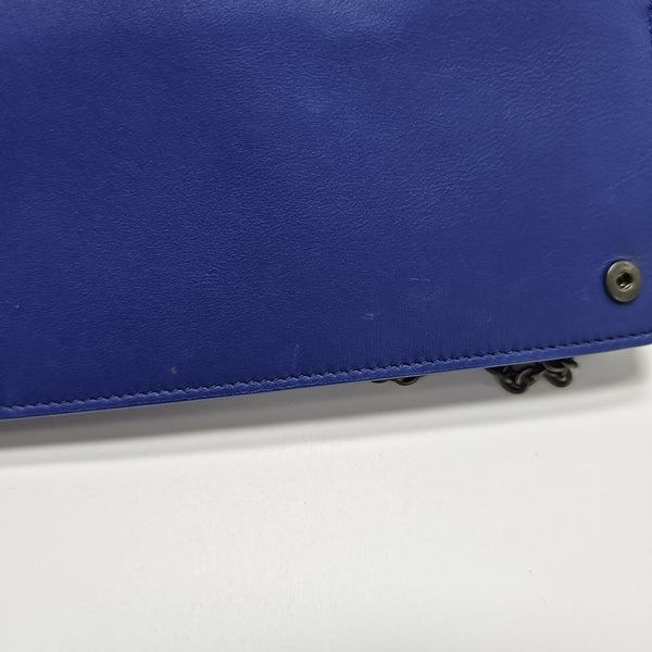 Lambskin Shoulder Bag Blue