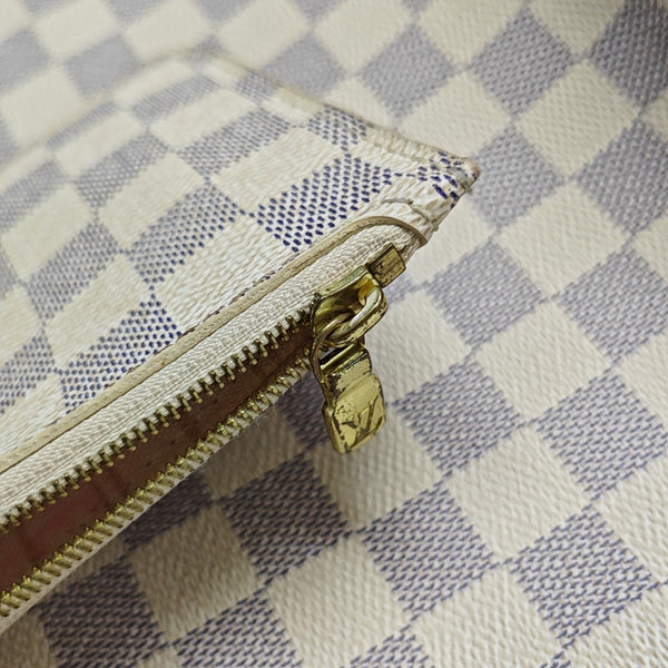 NEVERFULL PM Damier Azur Coated Canvas White