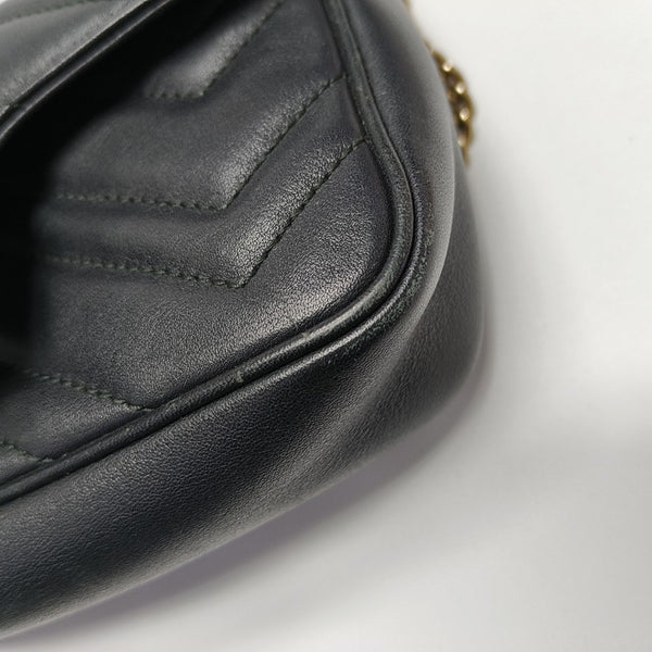 GG Marmont Mini Quilted Calfskin Black