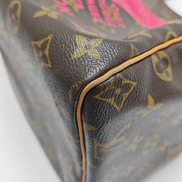 SPEEDY 30 Monogram Coated Canvas Brown