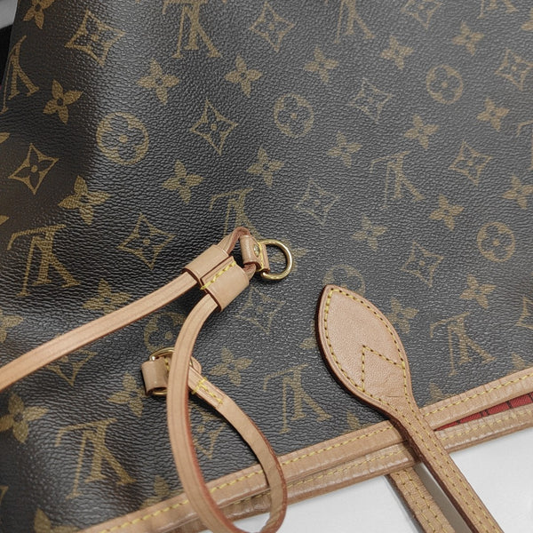 NEVERFULL MM Monogram Coated Canvas Brown