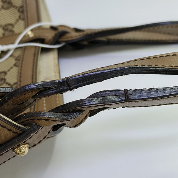Monogram Canvas Shoulder Bag Brown