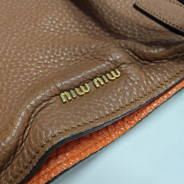 Calfskin Shoulder Bag Brown