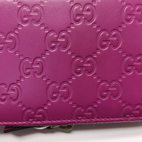 Signature Monogram Calfskin Red Wallet