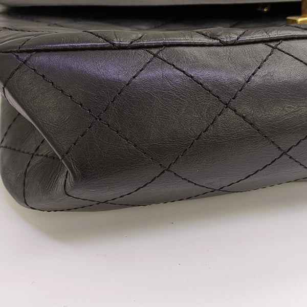 2.55 Maxi Quilted Calfskin Black
